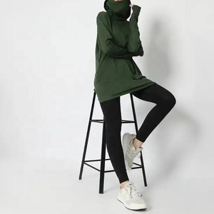 Hoodie de sport modeste pour femme, manches longues, vêtements de sport pour entraînement, personnalisable - Product Image 5