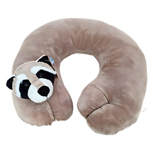 Cuscino a U in Velluto con Motivi Animali Cartoon, Imbottitura in Cotone PP, <span class=keywords><strong>Altezza</strong></span> 31-50cm, per Supporto e Protezione del Collo, Uso in Ufficio, Riposo e Viaggio - Product Image 5