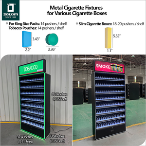 USA khói cửa hàng hiển thị kim loại thuốc lá giá thuốc lá <span class=keywords><strong>Showcase</strong></span> Pusher hiển thị với ngăn kéo cho cửa hàng tiện lợi - Product Image 4