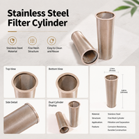 Filtre à café en acier inoxydable 304 de qualité alimentaire, cylindre micro-maille, passoire pour infusion à froid, thé glacé, système de brassage
