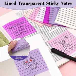 Transparent 3x3 Inch PET Sticky Notes Self-Adhesive Repositionable <b>Memo</b> <b>Pads</b> Office Reminder <b>Pad</b> School Writing - Product Image 4