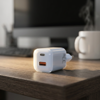 Adaptateur secteur mural 33W PPS Type C PD3.0 avec coque en cristal colorée, charge rapide pour téléphone et tablette, conforme aux normes EN 50075 et EN 62368