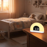 Réveil Lumineux Rechargeable Tout-en-un avec Modes de Couleurs Personnalisables, Aide au Sommeil Polyvalente pour Chevet, Pro OEM ODM