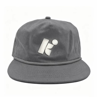 Gorra Snapback de 5 Paneles, Sin Estructura, con Bordado 3D a Rayas, Estilo Hip Hop, para Exteriores, con Visera Plana
