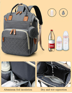 Sac à langer multifonctionnel pour bébé Sac à langer pour maman Sacs à langer pour bébé avec sangles pour poussette Sac à langer sac à dos - Product Image 4