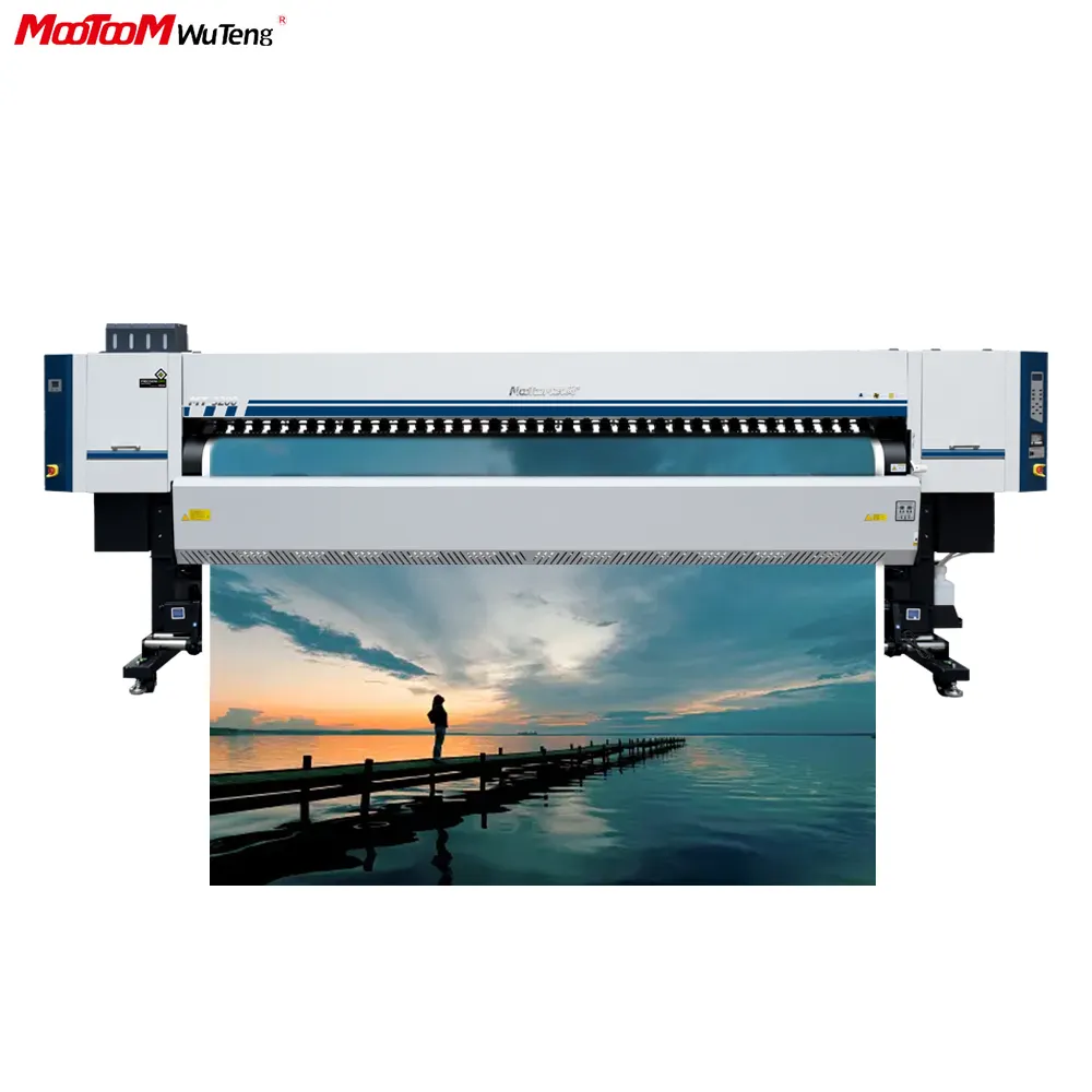 Termurah 2/4/6/8/ft spanduk terpal vinil flex printer dengan/i3200 kepala inkjet eco solventer format besar printer