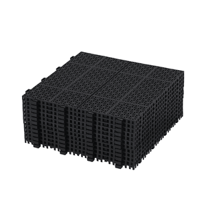 Azulejos de cubierta de enclavamiento negro DB de 12x12 pulgadas, impermeables para exteriores, antideslizantes para todo tipo de clima, para baño, ducha, porche, terraza Premium - Product Image 1