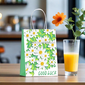Bolsa de Regalo de Papel Kraft <span class=keywords><strong>Blanco</strong></span> Clásico, Ecológica, Biodegradable y Duradera, de 21*15*8cm, Personalizable, con Asa Perforada, para Baby Shower - Product Image 6