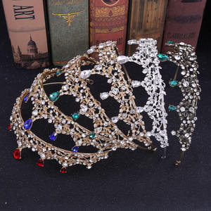 Plein strass étincelant couronne fleurs creux mariée mariage couronne coiffure princesse couronne couleur unie cristaux alliage diadèmes - Product Image 2