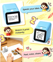 Imprimante thermique portable sans encre avec écran, génération d'images par IA, mini imprimante photo pour enfants, imprimante de poche sans fil Bluetooth