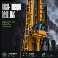 Foreuse de puits à chenilles 800m pour forage profond, pression d'air de service 1,6-8MPa
