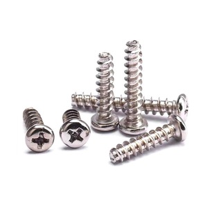 Stainless Steel Pan Head Phillips Flat Tail Self-Tapping <strong>Screws</strong> Fine Thread <strong>White</strong> Steel Head <strong>Screws</strong> - Product Image 2
