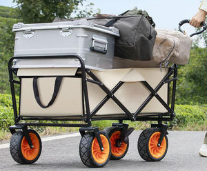 In De Fabriek Geleverde Multifunctionele Opvouwbare Strandtrolley-Kar Aanpasbare Oem-Campingkar Met Platformstructuur - Product Image 1