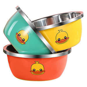 Bol en acier inoxydable Xinrong avec couvercle, qualité alimentaire, pour évier de cuisine, design canard jaune, facile à nettoyer - Product Image 3