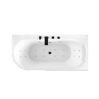 Baignoire autoportante moderne en acrylique de style hôtelier, baignoire de massage SPA intérieure pour adultes, blanche, pour salle de bain, villa, sur mesure