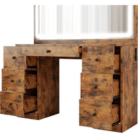 Ensemble coiffeuse tendance avec miroir et chaise, blanc