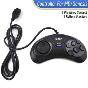 Classic 9 Pin 6 Button para Sega Mega Drive Gamepad <span class=keywords><strong>Controller</strong></span> para consolas de videojuegos de 16 bits Joysticks y controladores - Product Image 2