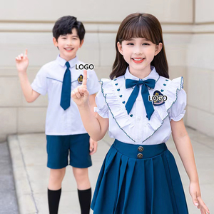 Uniforme Scolastica Primaria all'Ingrosso, Bellissimo Abito a Maniche Corte per Studenti, Ragazzi e Ragazze - Product Image 1