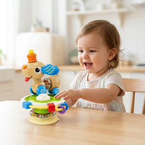 Suction Cup Spinning Toy High Chair Baby Rattle Toys with Steering Wheel <strong>Telescopic</strong> Dog Sensory Toy Set for Toddlers 18 Months - Product Image 5