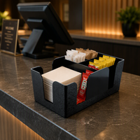 Organisateur de buffet commercial multi-options avec porte-serviettes et porte-condiments pour hôtel, restaurant, traiteur