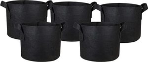 Borsa da 15 galloni in feltro nero con manico resistente e resistente per il giardinaggio a fungo che cresce per altri usi esterni - Product Image 3