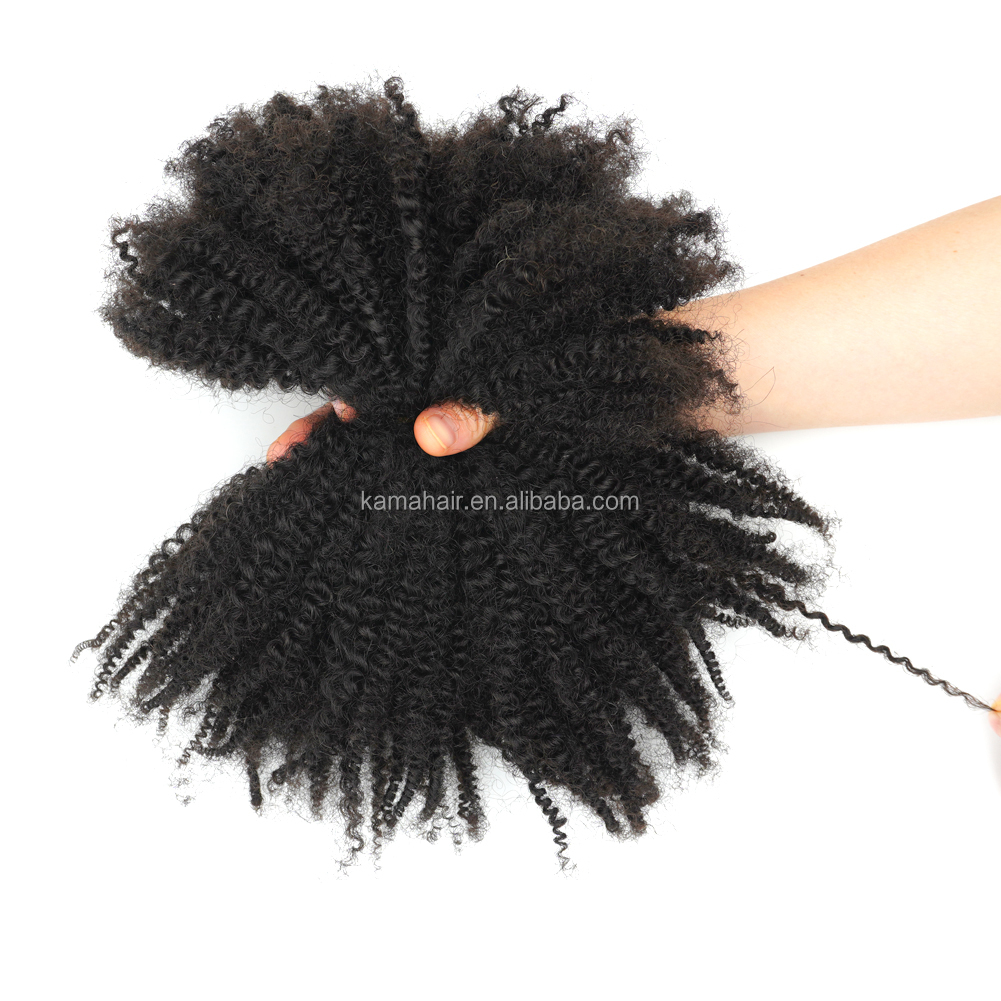 KAMA Hot Sale Afro Kinky Bulk Human Hair 4C Brazilian Hair Afro Kinkys Curly 100%  Human Hair for Braids Twist Detail Section 3