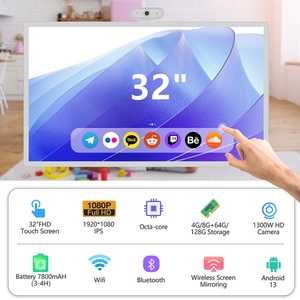Téléviseur intelligent portable de 32 pouces, écran tactile LCD PCAP 10 points, divertissement à domicile, machine tactile interactive sans fil mobile - Product Image 3
