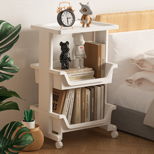 Étagère de rangement mobile multi-niveaux en plastique, du sol au plafond, pour salle de bain, support pour clés et outils, pour usage en salle de bain - Product Image 3