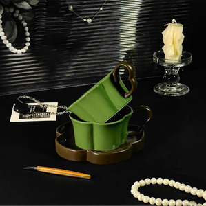 Creative Simple Afternoon Tea <b>Ceramic</b> Mug Retro Exquisite Breakfast Coffee <b>Cup</b> and Plate - Product Image 2