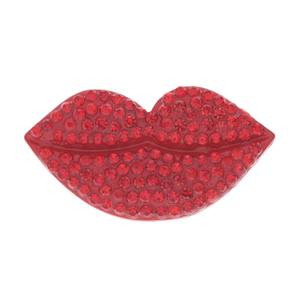 เคสโทรศัพท์รูปทรงลิปสติกสีชมพู ประดับเพชรแดง ของขวัญวาเลนไทน์สุดสร้างสรรค์ สำหรับตกแต่งด้วยจี้โลหะผสม DIY - Product Image 5