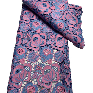 Encaje Soluble en agua suave de alta calidad, el más nuevo cordón grande de encaje Aso Ebi, tela elegante y cómoda para mujeres nigerianas - Product Image 1