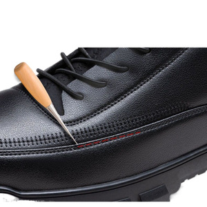 Botas de Cuero para Hombre, Estilo Martin, Forradas con Forro Polar Cálido, Antideslizantes, Casuales para Exteriores, Otoño Invierno - Product Image 1