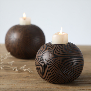 Commercio all'ingrosso Home Decor Tealight candeliere decorazione della tavola <span class=keywords><strong>portacandele</strong></span> in resina con <span class=keywords><strong>vassoio</strong></span> - Product Image 1