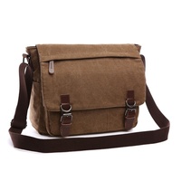 Sac à bandoulière rétro pour homme, sacoche décontractée en toile, sacoche pour ordinateur portable, sac messager