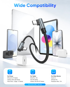Échantillon gratuit SUNGUY Câble de charge rapide USB C 1m 60W, câble de données USB, câble de charge pour le marché européen - Product Image 6