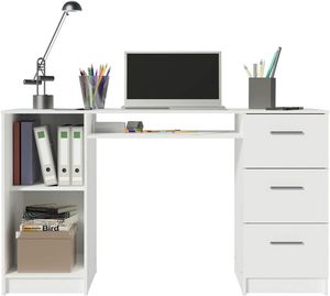 Escritorio en Forma de L de Alta Calidad para Gerentes, Soporte para Portátil con Almohada, Escritorio para <span class=keywords><strong>Oficina</strong></span>, Color Blanco, Escritorio de Madera para Estudio - Product Image 1