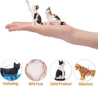 Juego de 8 Figuras de Animales en Miniatura para Escritorio, Figuras Realistas de Gatos, Juguete Educativo, Adornos para Pasteles de Gatitos para Niños