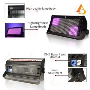 AICPOSE Iluminación Profesional, Luz Estroboscópica de 1000w para Escenario, Aleación de Aluminio, DMX, Luz Estroboscópica de Color - Product Image 3