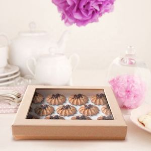 Boîte à chocolat carrée rigide avec fenêtre, carton ivoire, emballage cadeau haut de gamme pour aliments - Product Image 2
