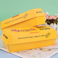 Caja para Hot Dogs con Tapa Abierta, Impresión Personalizada, Venta al por Mayor, Resistente, Antigrasa, Desechable, Envases de Grado Alimenticio, Precio