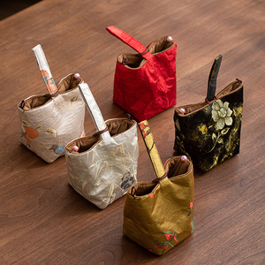 Borsa Artigianale Stile Cinese Antiurto con Coulisse per Conservazione e Viaggio di Rosari, Giocattoli Educativi, Accessori per il Tè - Product Image 1