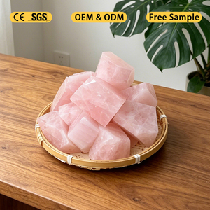 Wholesale Healing Crystal Miner Carved Famous Energy Stone Rose Quartz Block & <b>Cube</b> Eco-Friendly MOSAIC DIY for Home Decoration - Product Image 3