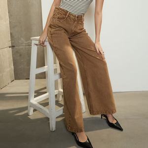 Nouveautés : Jeans sur mesure pour femmes, vente en gros, streetwear, denim coloré délavé, coupe ample et épaisse pour femmes - Product Image 3