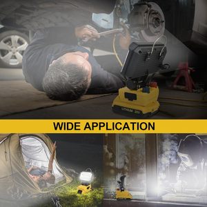 Cordless 18v 20v Battery Flashlight 20W 2000LM Portable <b>LED</b> Flood Work <b>Light</b> Lampe <b>Led</b> Compatible De Walt WD-8107 2000LM Portabl - Product Image 6