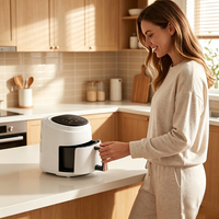 Friteuse à air numérique de luxe blanche 6L avec écran tactile multifonctionnelle sans huile