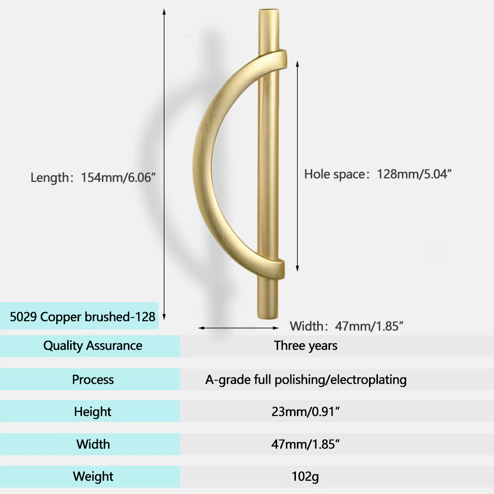 0063 Brushed Gold-128mm/5" Hole Center