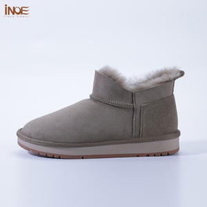 Botas <span class=keywords><strong>de</strong></span> Nieve Clásicas para Mujer, Forradas con Piel <span class=keywords><strong>de</strong></span> Oveja <span class=keywords><strong>de</strong></span> Doble Cara, Forro <span class=keywords><strong>de</strong></span> Lana, Calzado Térmico <span class=keywords><strong>de</strong></span> Invierno con Suela Antideslizante - Product Image 3