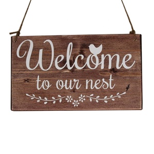 Shabby Chic lucido decorazione per la casa in legno segno di targa di benvenuto per ufficio Bar o <span class=keywords><strong>bagno</strong></span> - Product Image 1