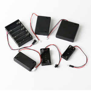Support de batterie en plastique AA 4AAA 6V 4, avec interrupteur couvercle, fil de plomb, broches, <span class=keywords><strong>connecteur</strong></span> jst, prise USB <span class=keywords><strong>9v</strong></span>, courant continu - Product Image 4