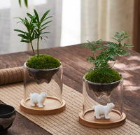 Lot de Mugs Uniques en Verre Borosilicate Haut de Gamme 180 ml, Tasses à Whisky et Verres à Liqueur Vodka avec Design Mont Fuji en 3D